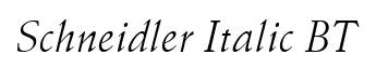 Schneidler Italic BT