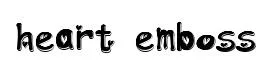 heart emboss original font preview
