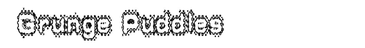 Grunge Puddles original font preview
