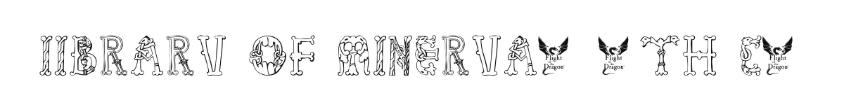 Library of Minerva, 9th c. original font preview