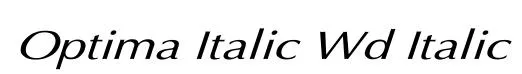 Optima Italic Wd Italic