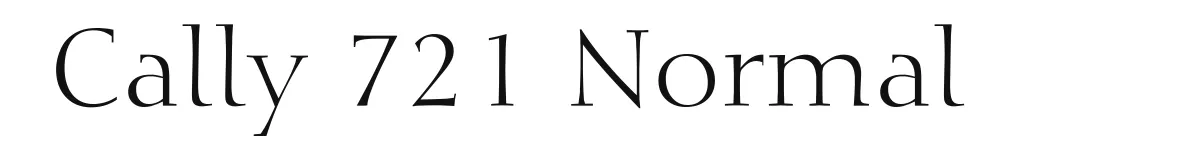 Cally 721 Normal original font preview