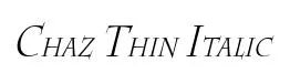 Chaz Thin Italic