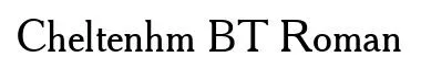 Cheltenhm BT Roman original font preview