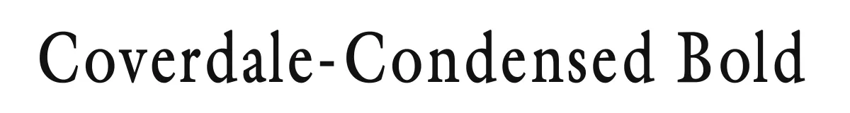 Coverdale-Condensed Bold original font preview