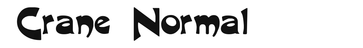 Crane  Normal original font preview