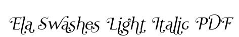 Ela Swashes Light Italic PDF
