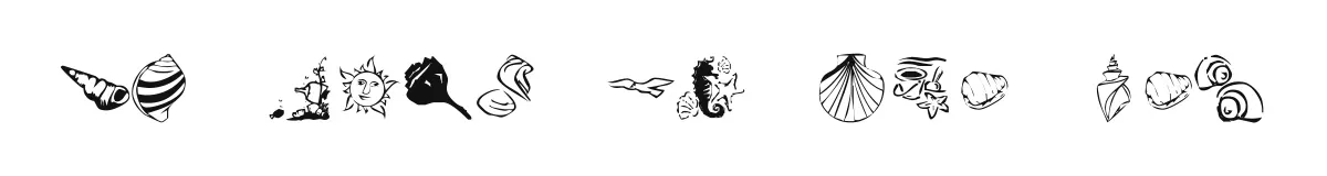 KR Down By The Sea original font preview