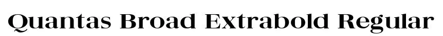 Quantas Broad Extrabold Regular