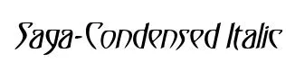 Saga-Condensed Italic