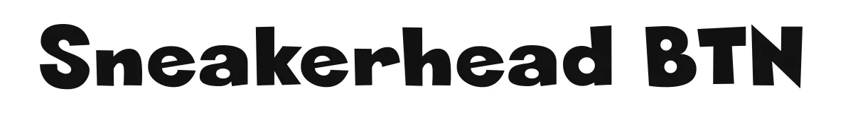 Sneakerhead BTN original font preview