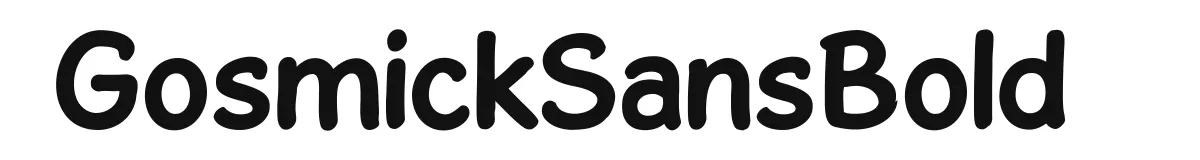 GosmickSansBold original font preview