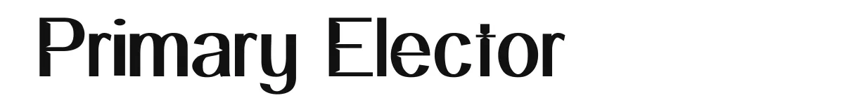 Primary Elector original font preview