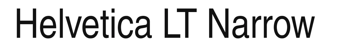 Helvetica LT Narrow original font preview