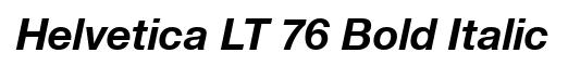 Helvetica LT 76 Bold Italic