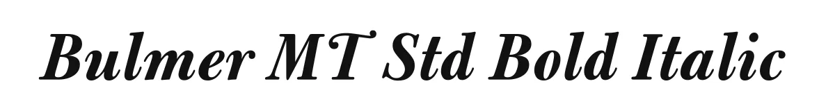 Bulmer MT Std Bold Italic original font preview