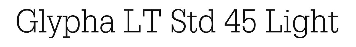 Glypha LT Std 45 Light original font preview