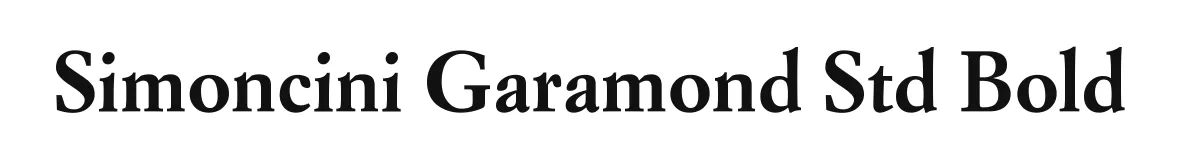 Simoncini Garamond Std Bold original font preview