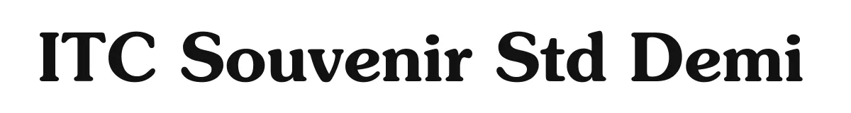 ITC Souvenir Std Demi original font preview