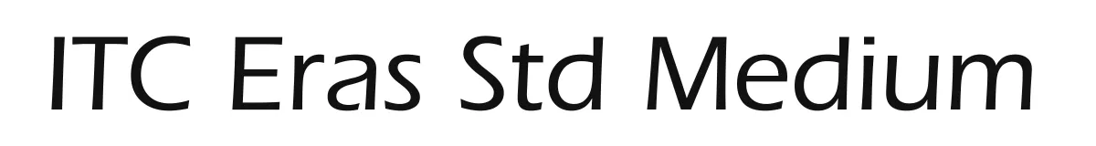 ITC Eras Std Medium original font preview
