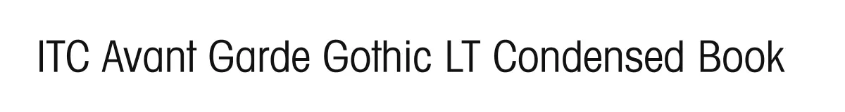 ITC Avant Garde Gothic LT Condensed Book original font preview