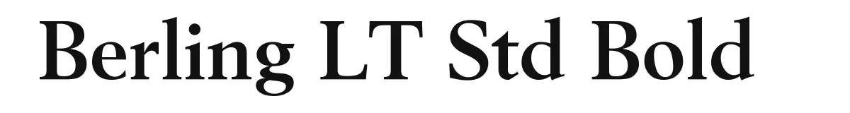 Berling LT Std Bold original font preview