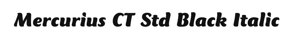 Mercurius CT Std Black Italic original font preview