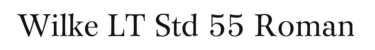Wilke LT Std 55 Roman original font preview