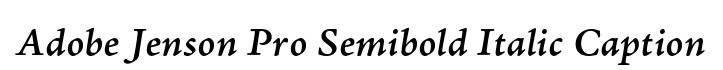 Adobe Jenson Pro Semibold Italic Caption