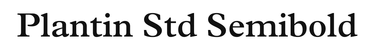 Plantin Std Semibold original font preview