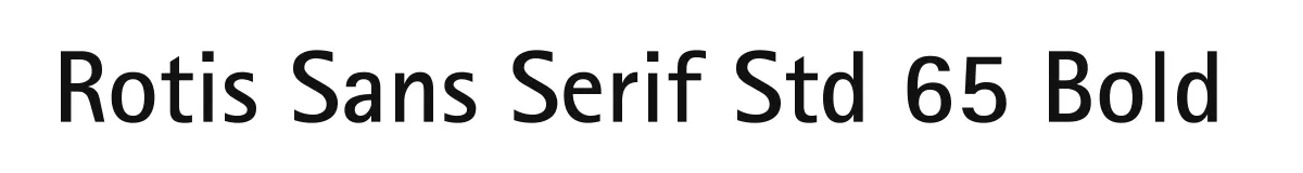 Rotis Sans Serif Std 65 Bold original font preview