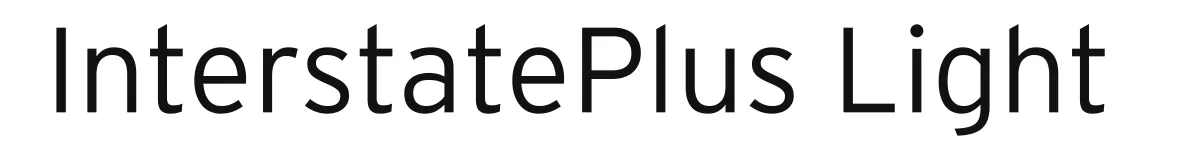 InterstatePlus Light original font preview