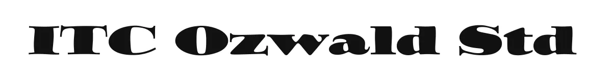 ITC Ozwald Std original font preview