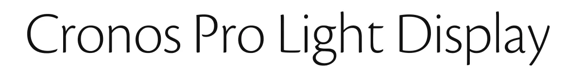 Cronos Pro Light Display original font preview