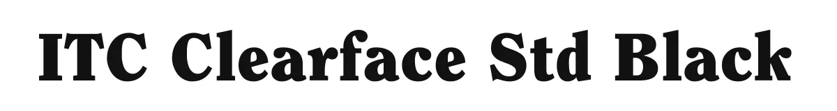 ITC Clearface Std Black original font preview