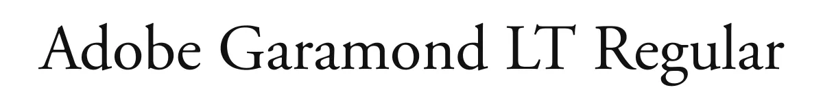 Adobe Garamond LT Regular original font preview