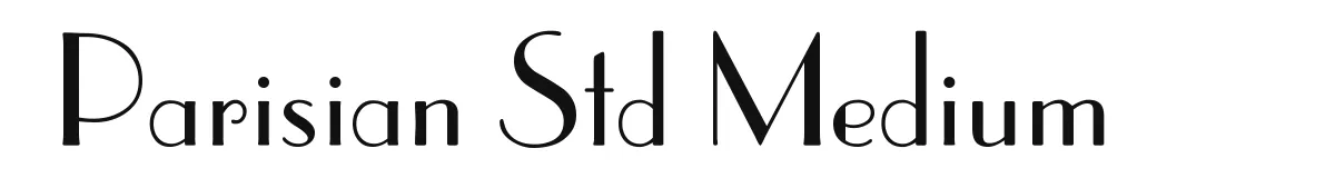 Parisian Std Medium original font preview