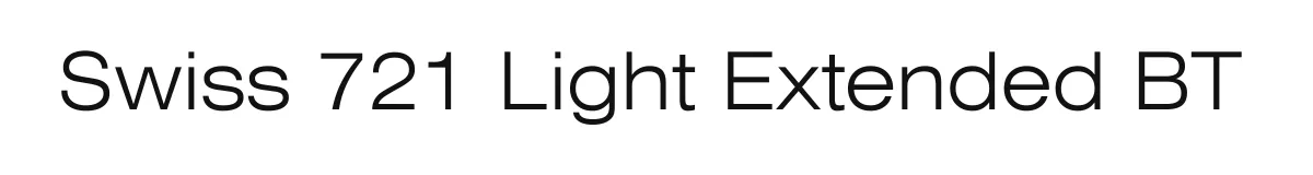 Swiss 721 Light Extended BT original font preview