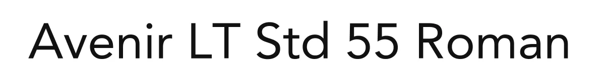 Avenir LT Std 55 Roman original font preview