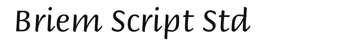 Briem Script Std original font preview