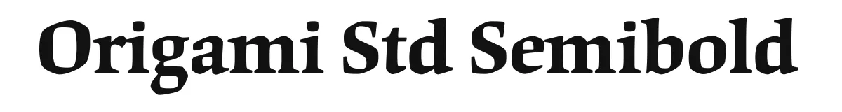 Origami Std Semibold original font preview