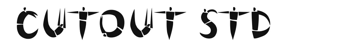 Cutout Std original font preview