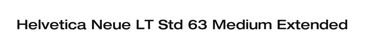 Helvetica Neue LT Std 63 Medium Extended original font preview