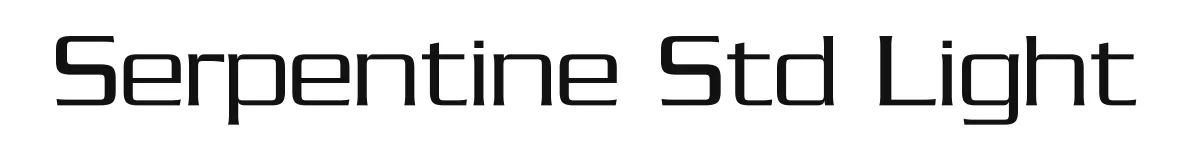 Serpentine Std Light original font preview