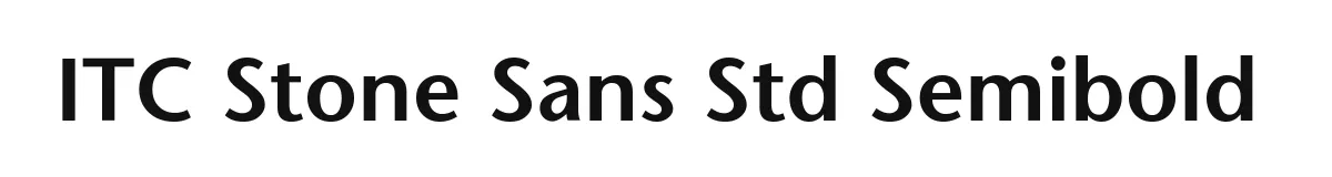 ITC Stone Sans Std Semibold original font preview