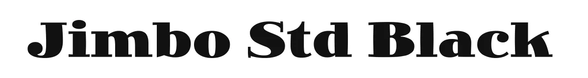 Jimbo Std Black original font preview