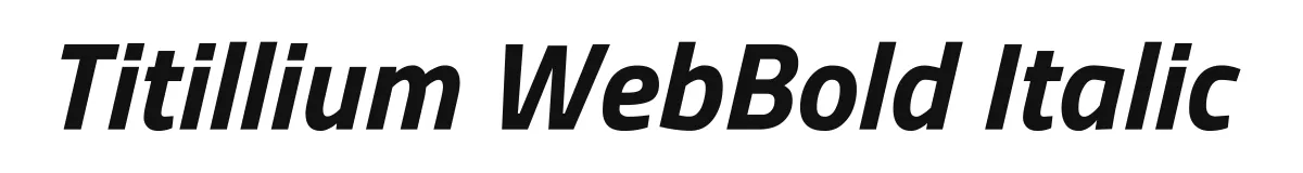 Titillium WebBold Italic original font preview