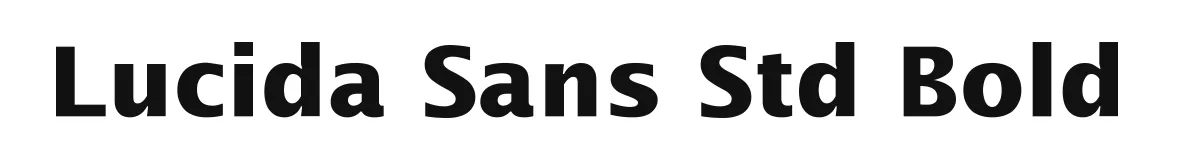 Lucida Sans Std Bold original font preview
