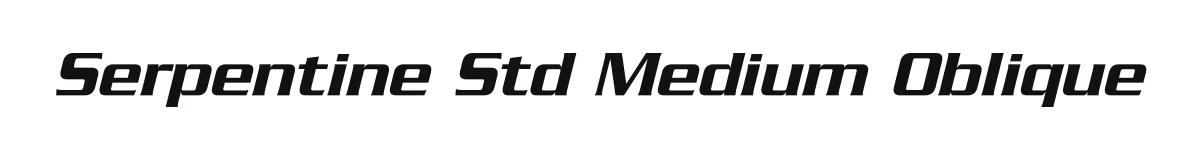 Serpentine Std Medium Oblique original font preview