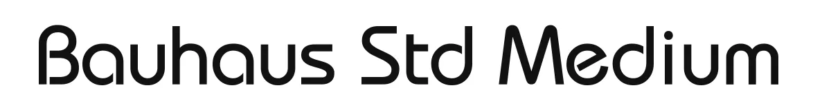 Bauhaus Std Medium original font preview
